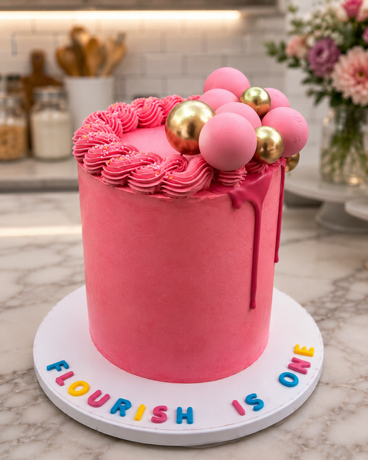 Pink On Pink Drip Cake
