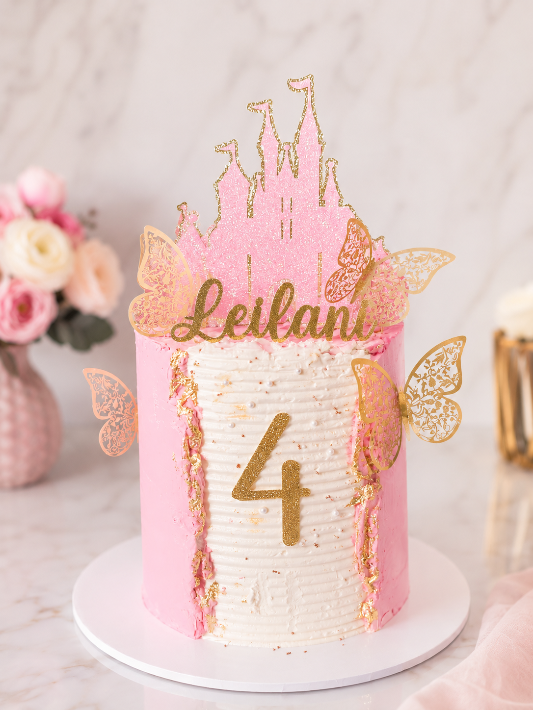 Pink Butterfly Cake