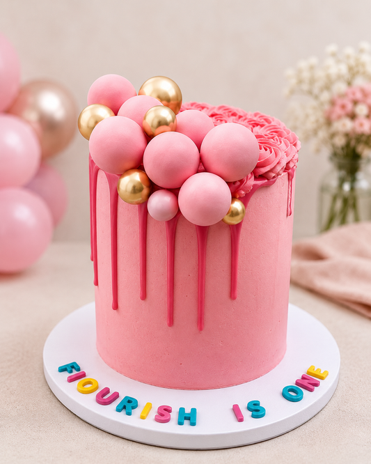 Pink On Pink Drip Cake