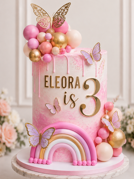 Pink Theme Arc Cake