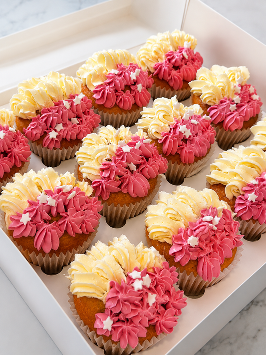 Delightful Pink and White Cupcakes