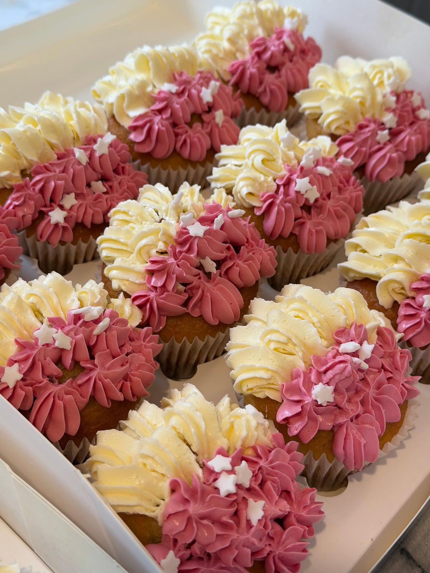 Delightful Pink and White Cupcakes